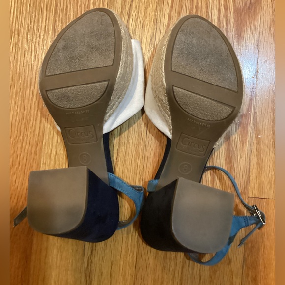 Circus by Sam Edelman Women's Blue and White Platform Sandals - Picture 3 of 5